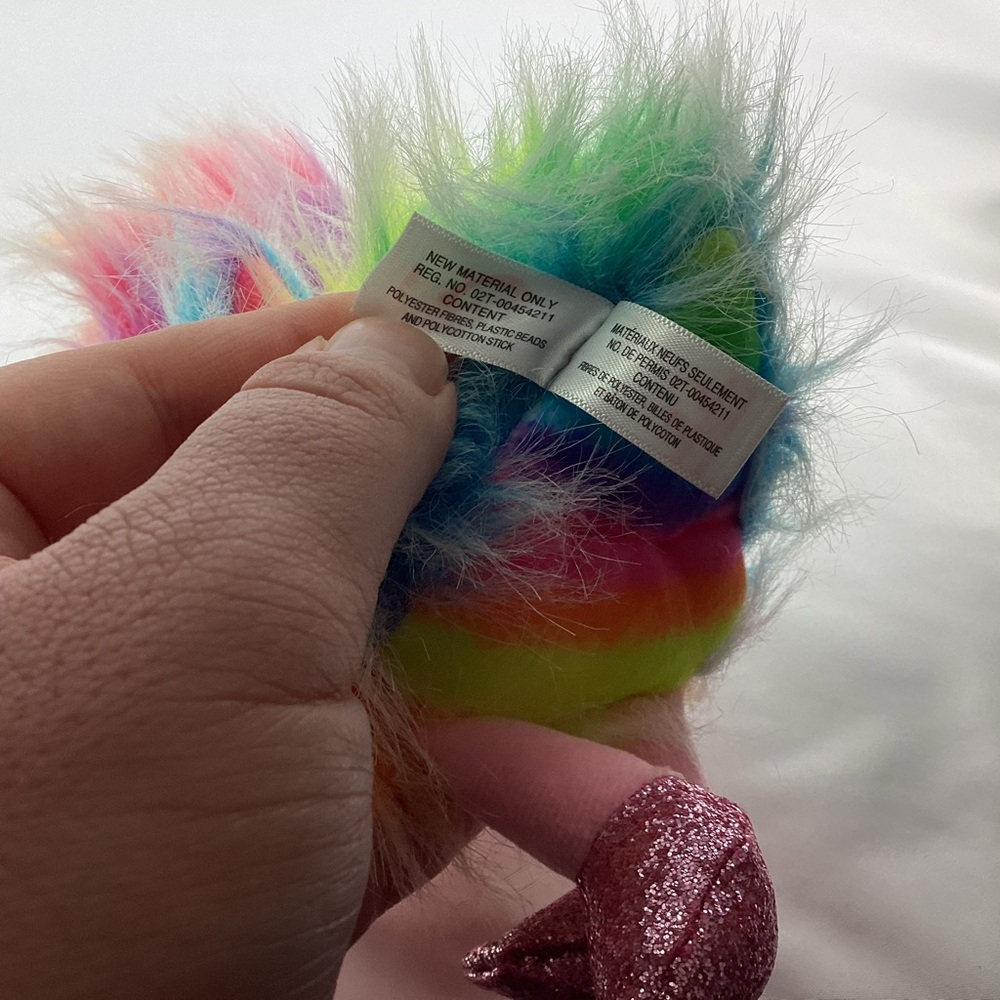 TY Beanie Boos Asha the Rainbow Ostrich Bird Stuffed Animal Plush Toy 2019 w/Tag - Picture 10 of 13